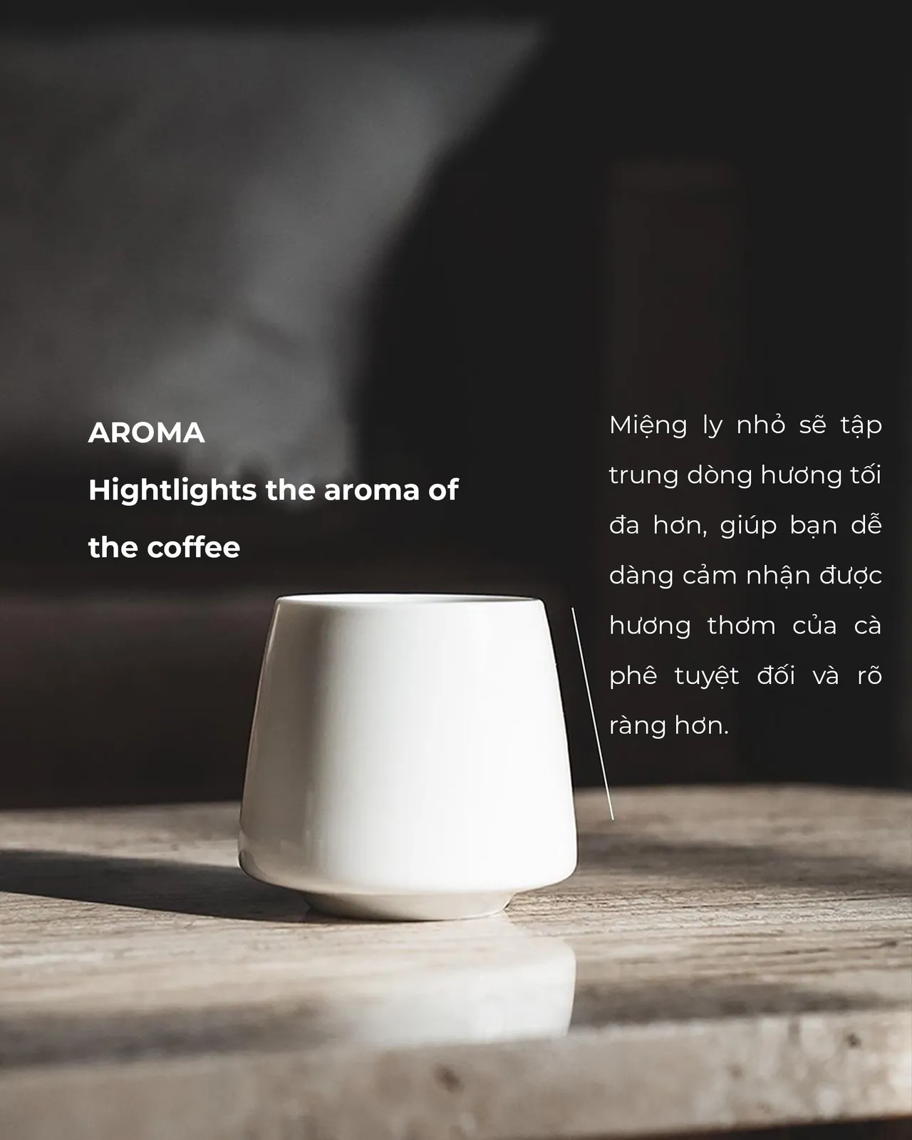 Origami Aroma Flavor Cup – miệng ly nhỏ gom hương cà phê