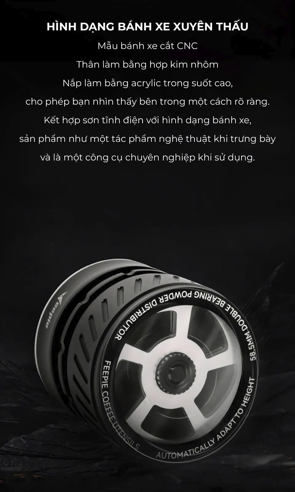 Thiết kế hình bánh xe xuyên thấu cắt CNC của OCD Feepie THOR