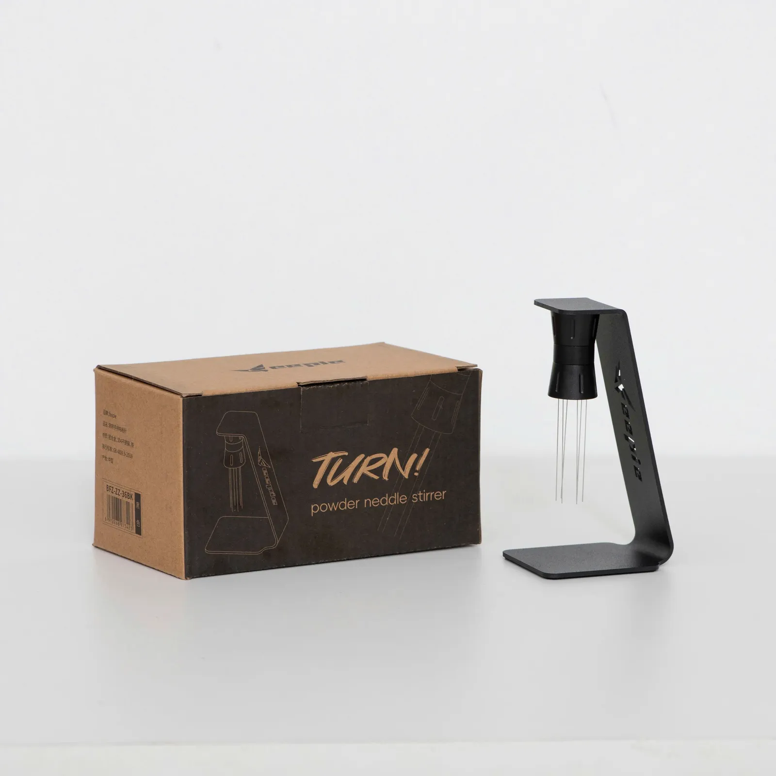 Kim tán bột Feepie TURN cùng hộp giấy đóng gói powder needle stirrer chính hãng