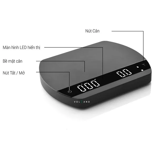 Cân Felicita Arc hiển thị 1000 gram trên màn hình LED