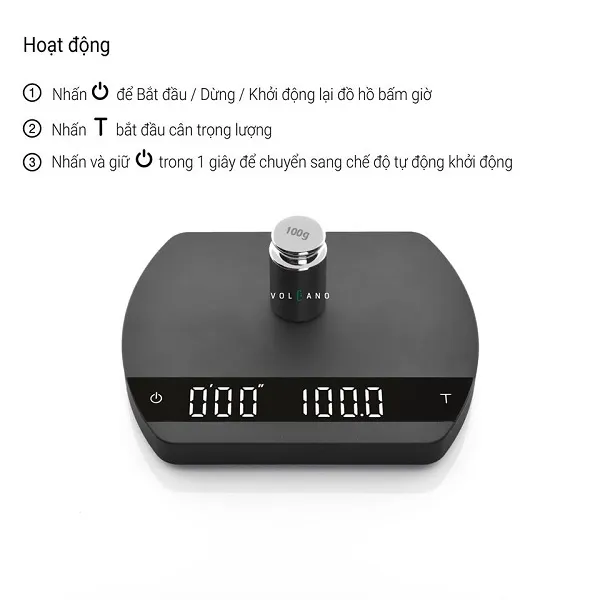 Hướng dẫn thao tác cân Felicita Arc với espresso theo từng bước
