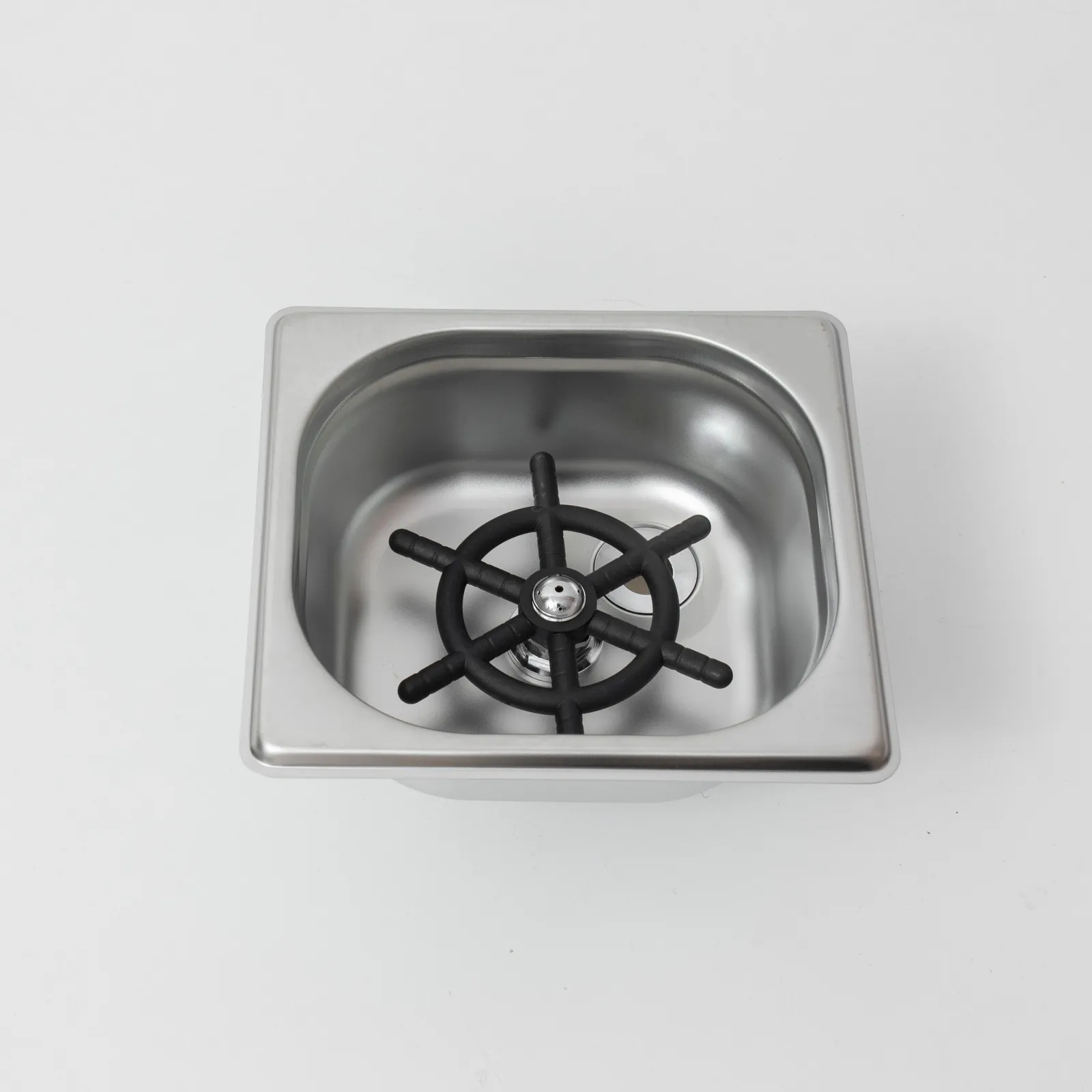 Bồn rửa ca ly quầy bar âm sàn inox 304 B1208 chụp thực tế ảnh 3