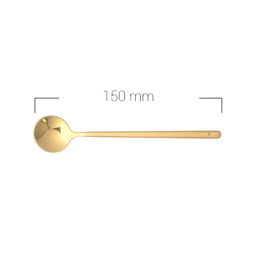 Muỗng cà phê inox 15cm bốn màu bạc đen vàng đồng ảnh 6