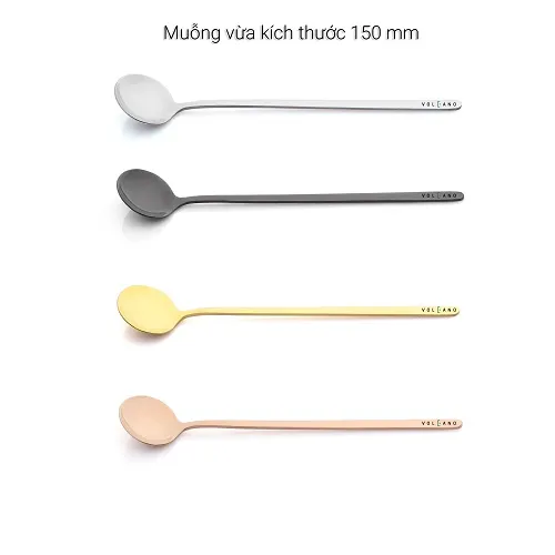 Thẻ thông số muỗng cà phê inox mã VCN4150 dài 15cm bốn màu