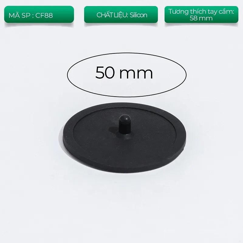 Filter mù silicon CF88 đường kính 50mm màu đen có núm nhấc ở giữa, dùng cho tay cầm 58mm
