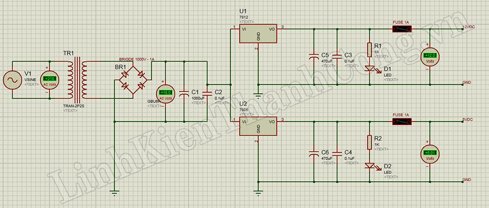 Hướng dẫn Vẽ sơ đồ lắp ráp mạch nguồn 1 chiều từ A-Z