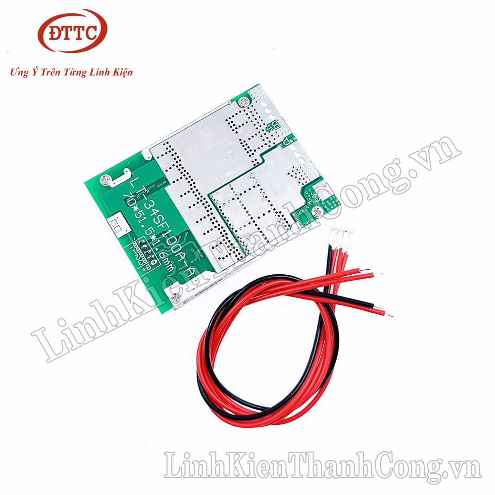 Mạch Bảo Vệ BMS 3S 100A 3.7V (Sạc Xả Riêng Cổng)