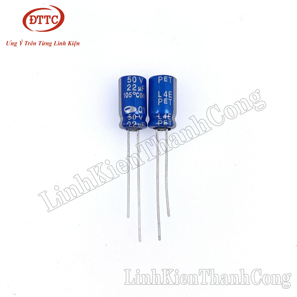 Elektrolytkondensator 47µF / 50V DC – 5 Stück, THT, 6x12mm, ±20%, Für Filterung & Entkopplung