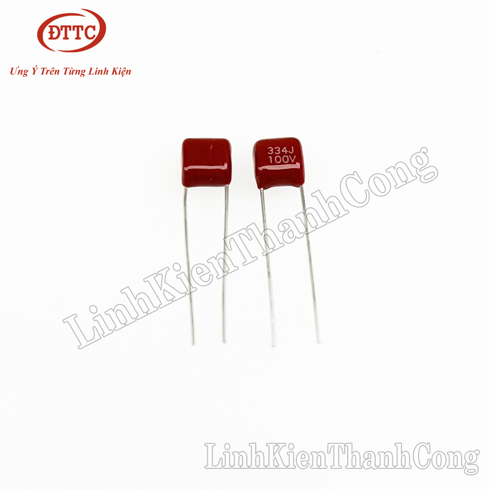 10 Pz Condensatore A Film CBB 450V 334J 0.33µF 330nF – Passo 10mm, Poliestere Metallizzato