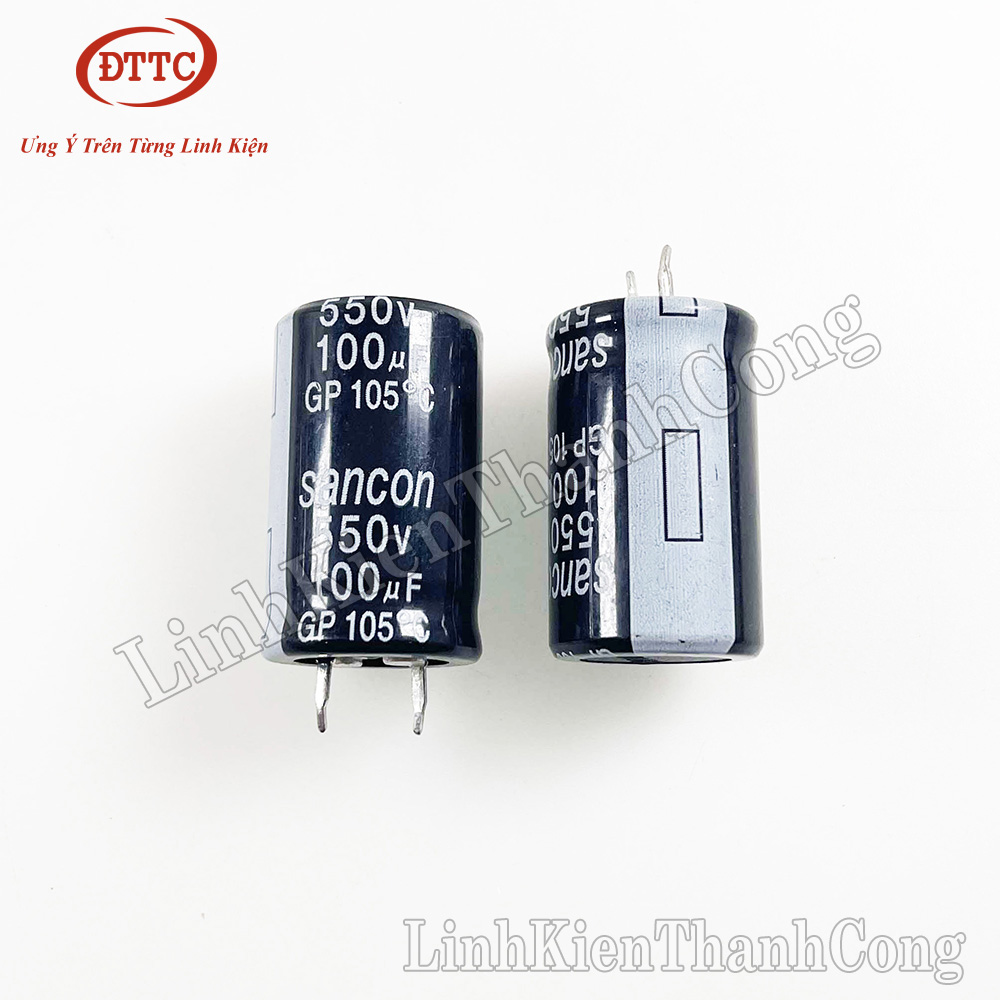Tụ Hóa SANCON 100uF 550V 22x35mm