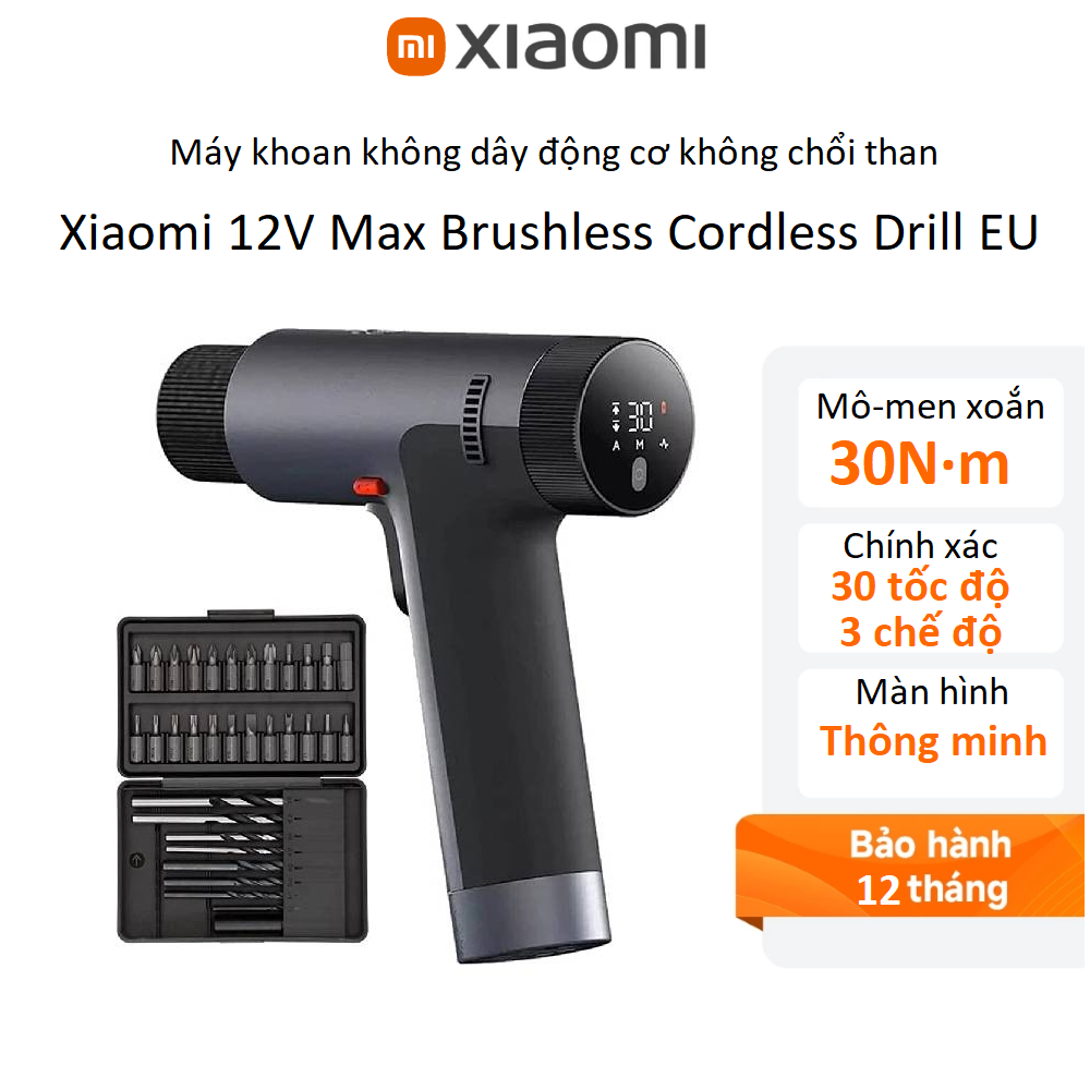 Máy khoan không dây Xiaomi 12V Max Brushless Cordless Drill EU BHR5510GL