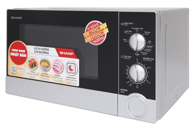 Lò Vi Sóng Cơ Sharp R-G302VN-S 23L Có Nướng 800W / 1000W