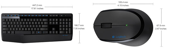 Bàn phím chuột Logitech MK345 không dây