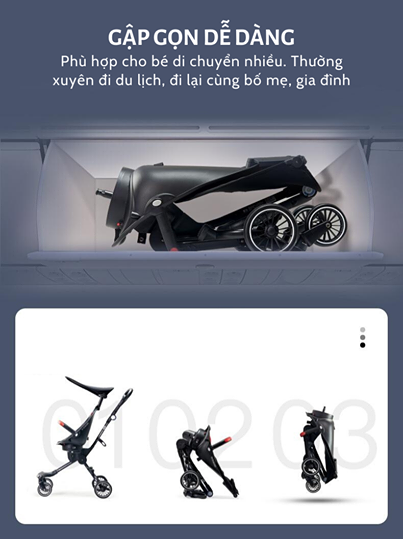 Xe đẩy 4 bánh 2 chiều BaobaoHao V5-B