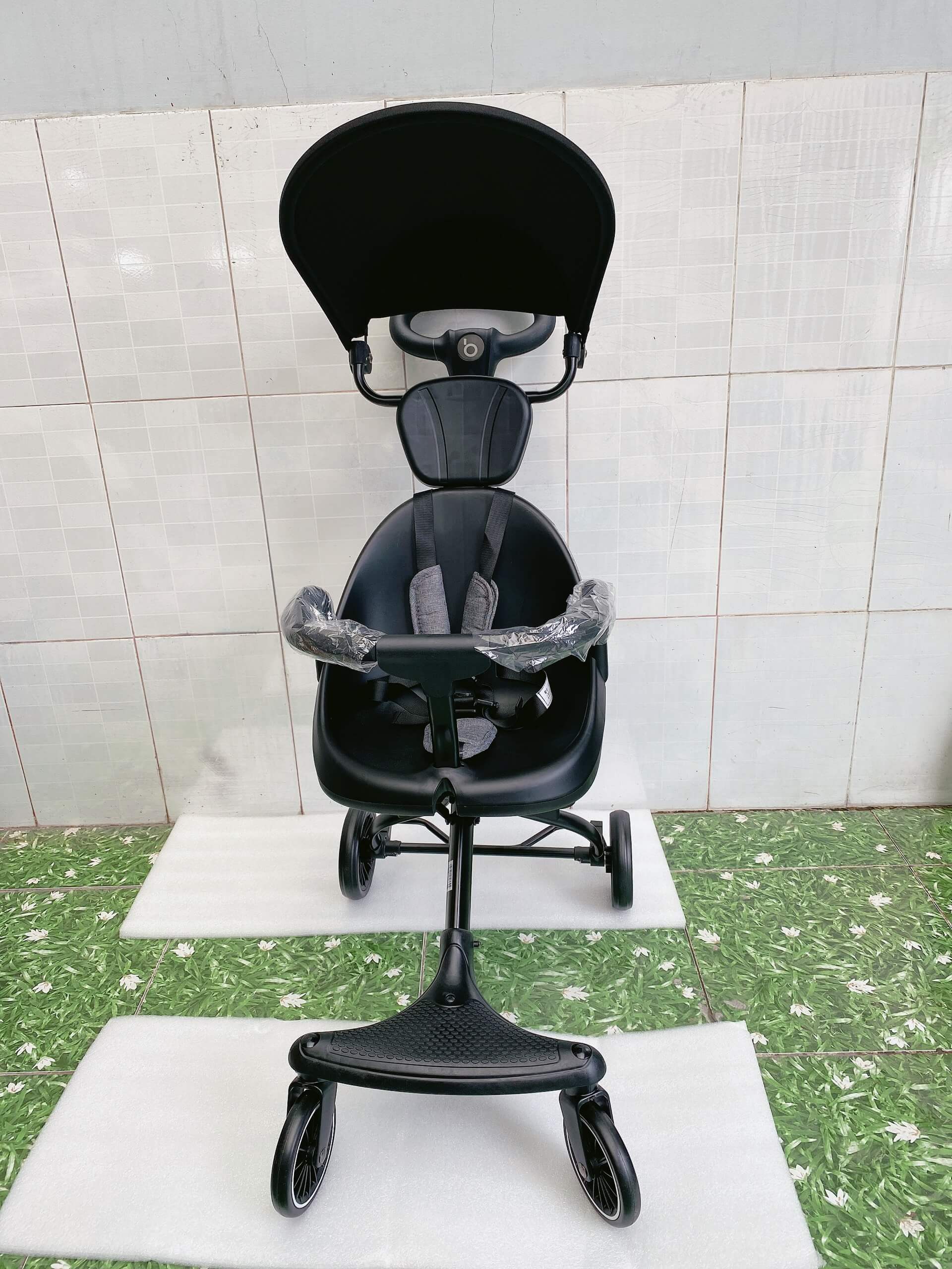 Xe đẩy BBH V3 -B Hàng Cao Cấp Có Mái Che