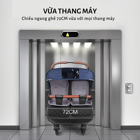 Xe Đẩy Đôi Seebaby T22 nhiều màu cho bé