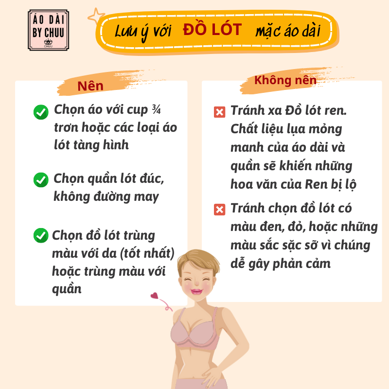 Những Lưu Ý Với Đồ Lót Khi Mặc Áo Dài