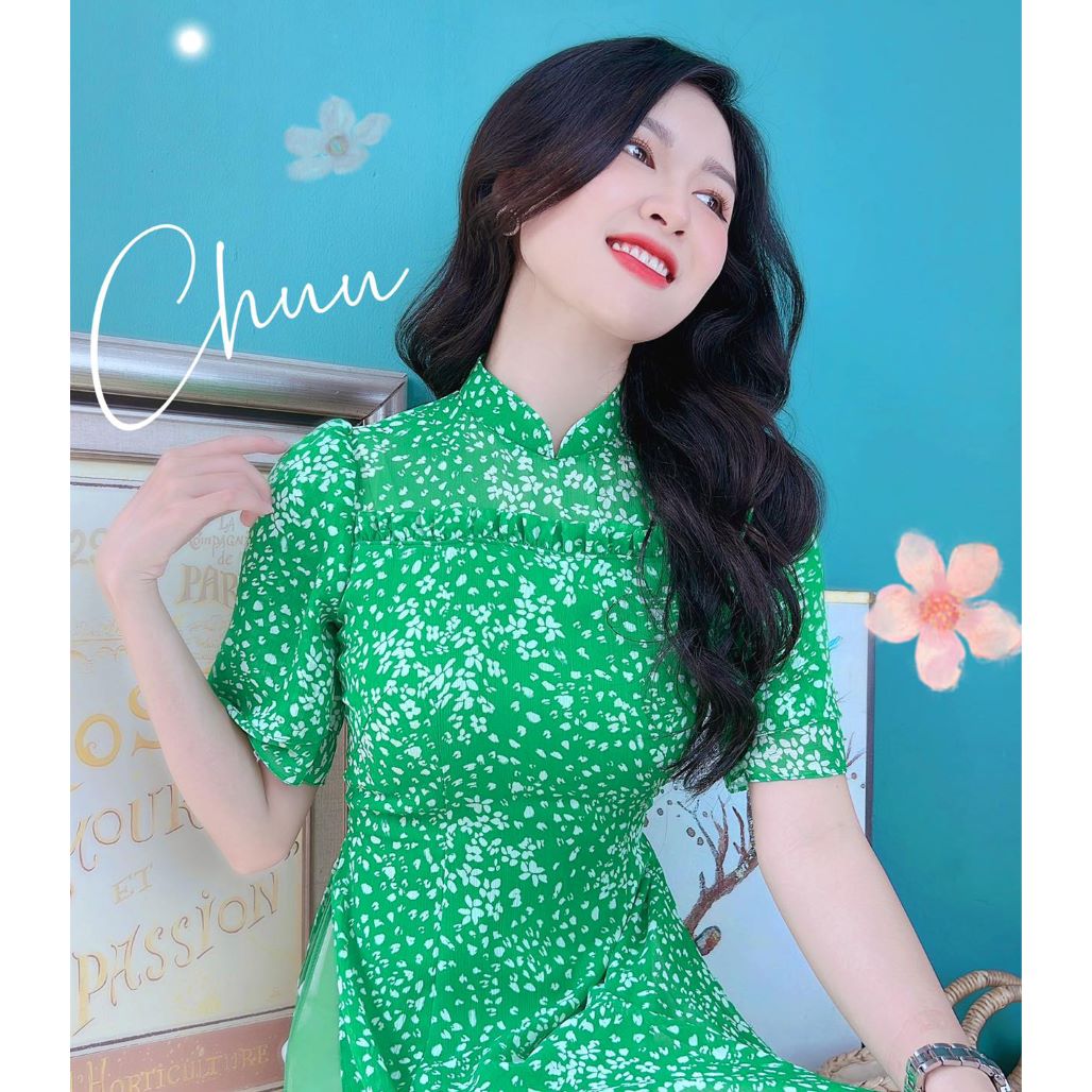 Tổng Hợp Các mẫu Áo Dài Đồng Phục Hoa Nhí Cho Chị Em Mùa Hè Này