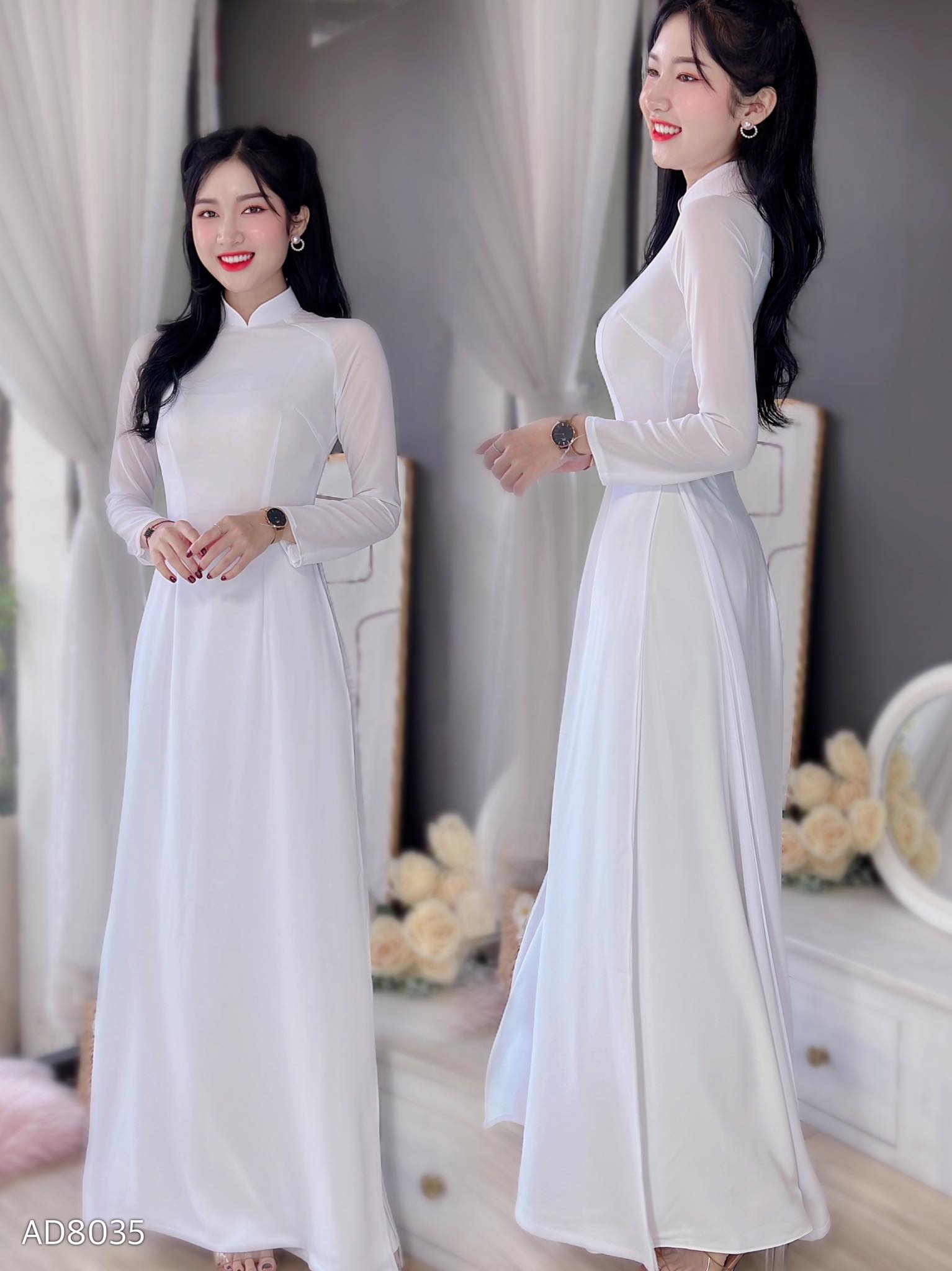Tuyển chọn 500 mẫu áo dài trắng 4 tà được yêu thích nhất