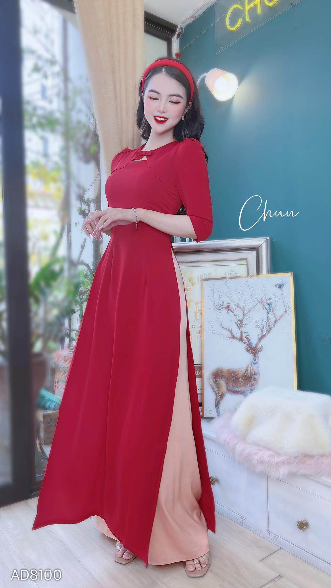 Áo dài tết tay bồng