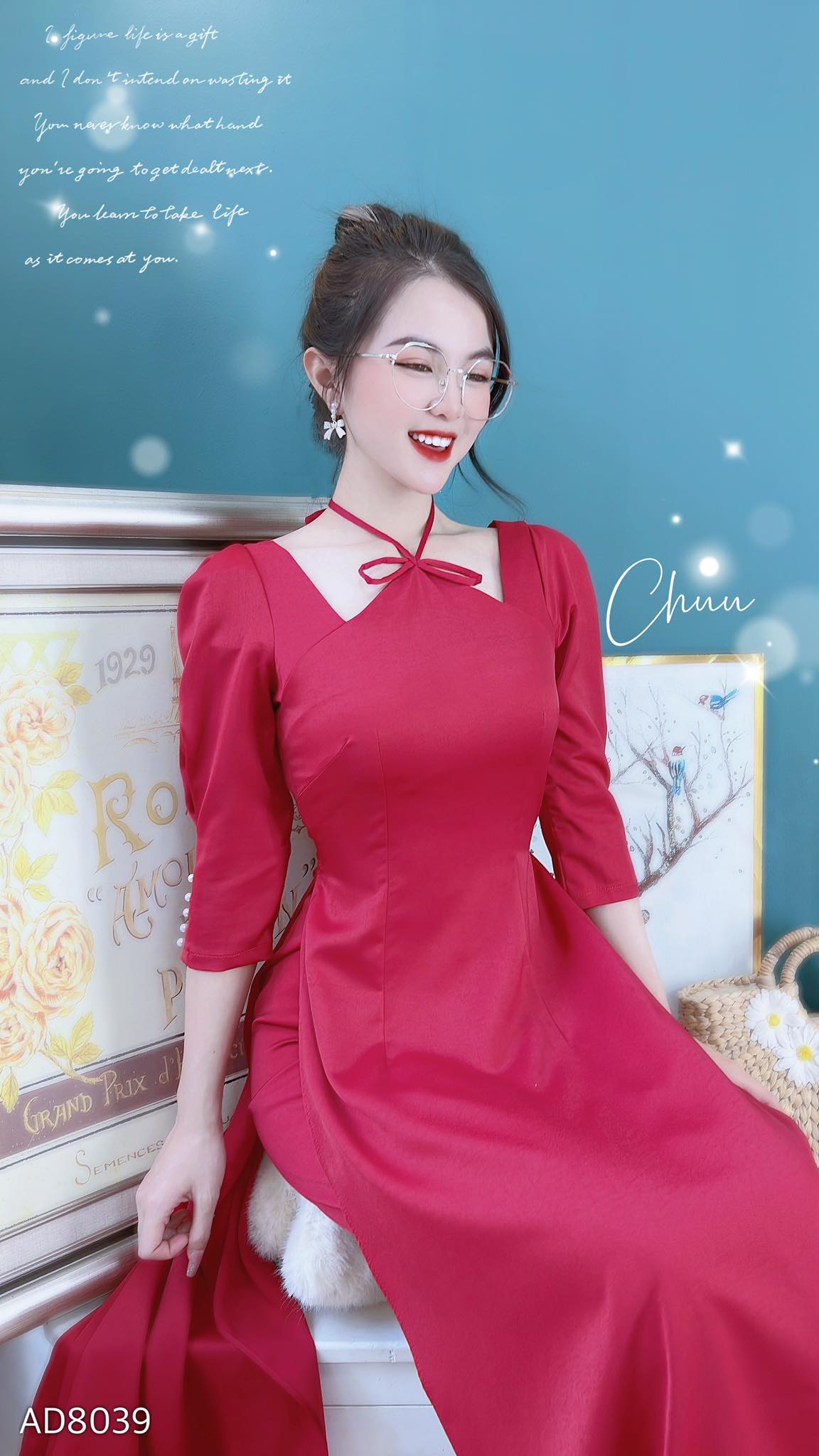 Áo Dài Cổ Yếm Tay Ngọc CHUU