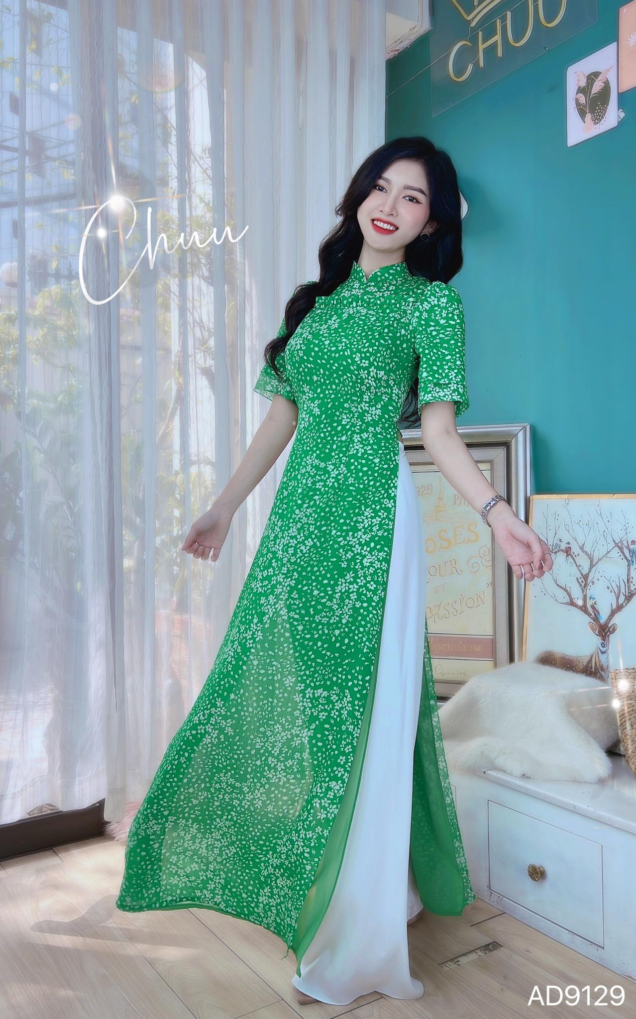 Áo Dài Bèo Ngang 4 Tà CHUU