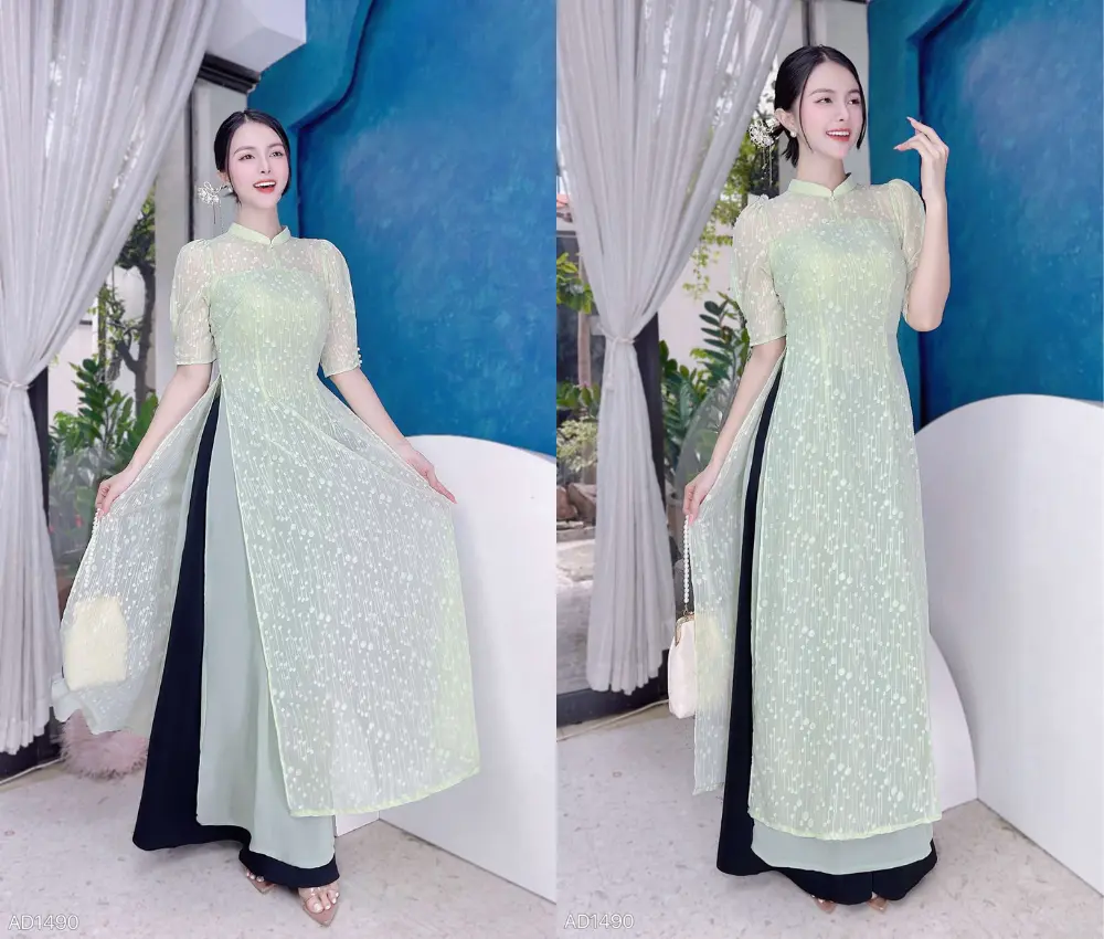 Áo dài chụp tết