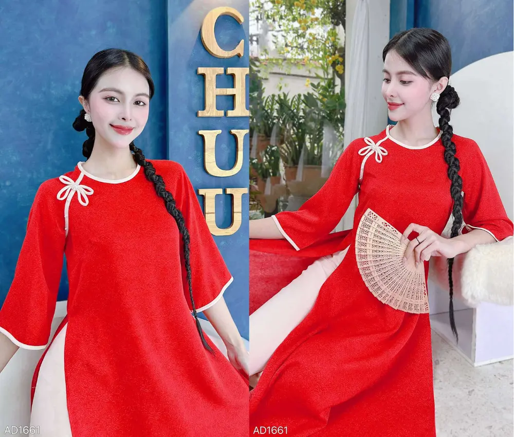 Áo dài cổ tròn