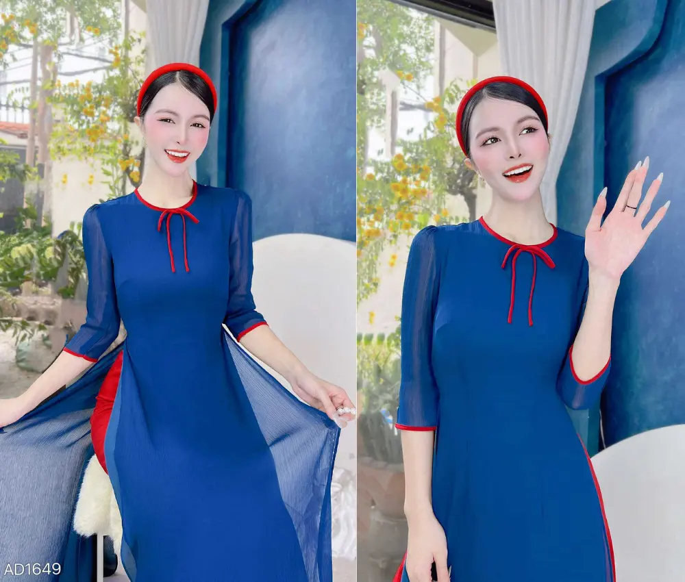 Áo dài cổ tròn