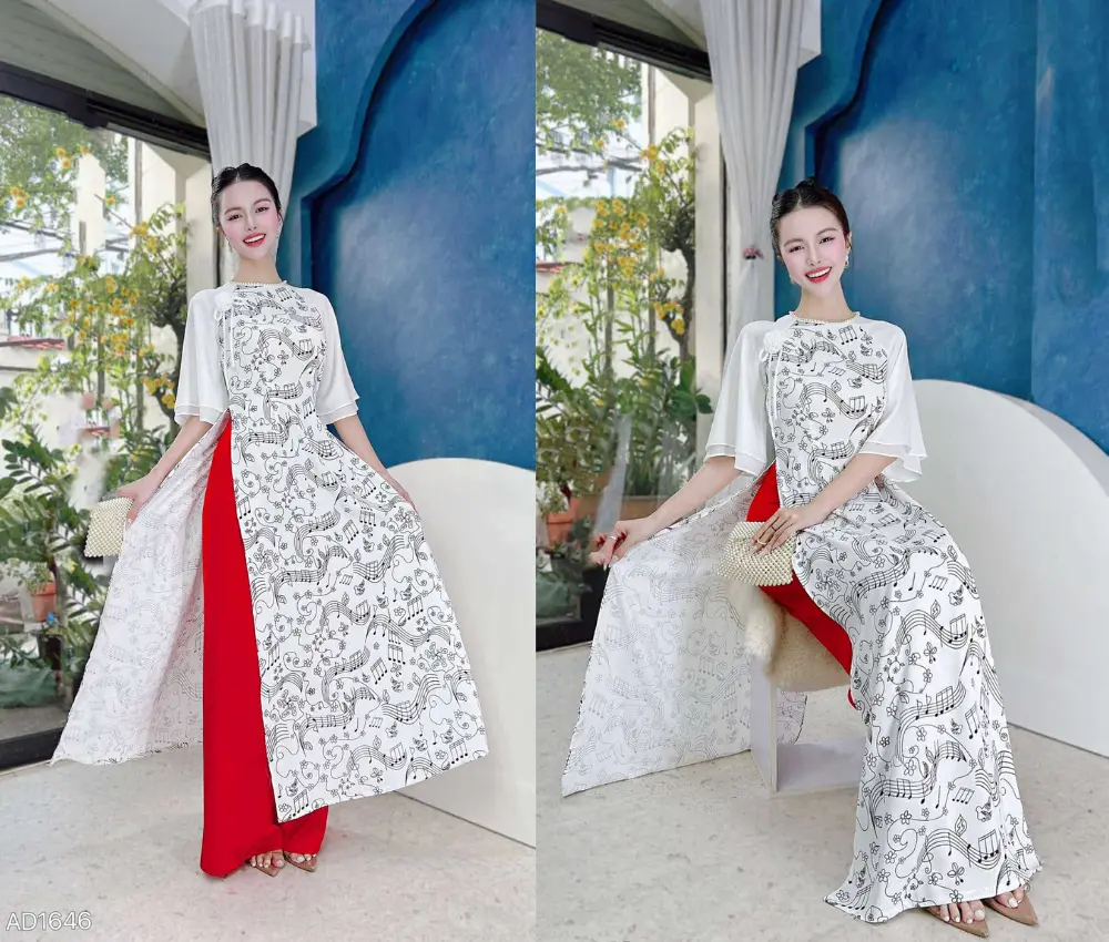 Áo dài cổ tròn