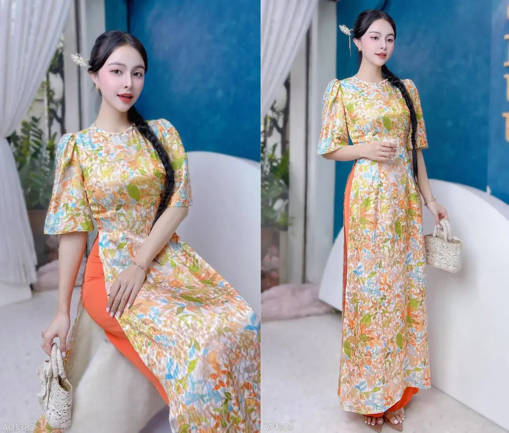 Áo dài gấm