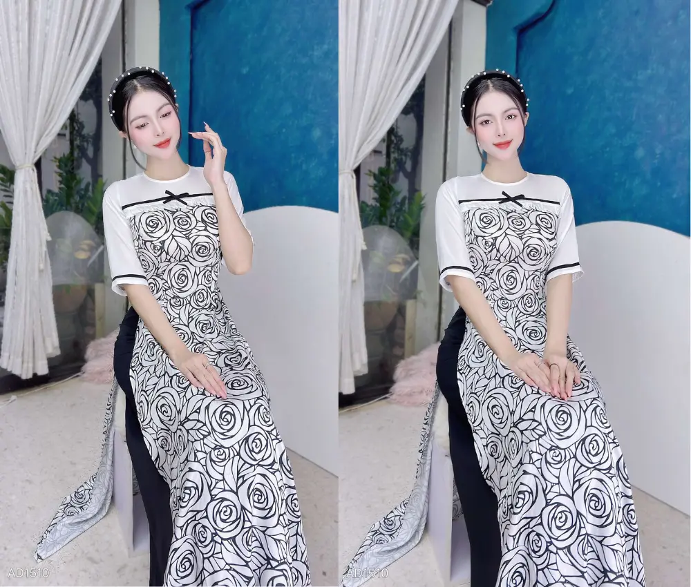 Áo dài giáo viên suông