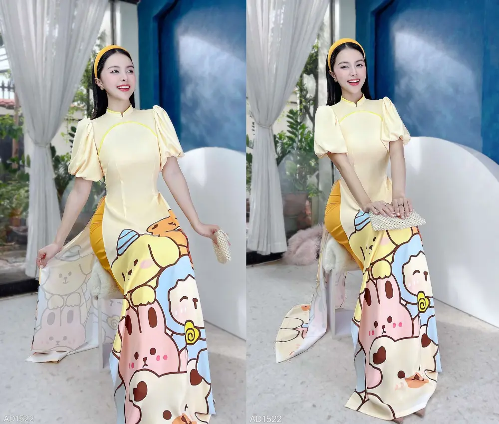 Áo dài giáo viên suông