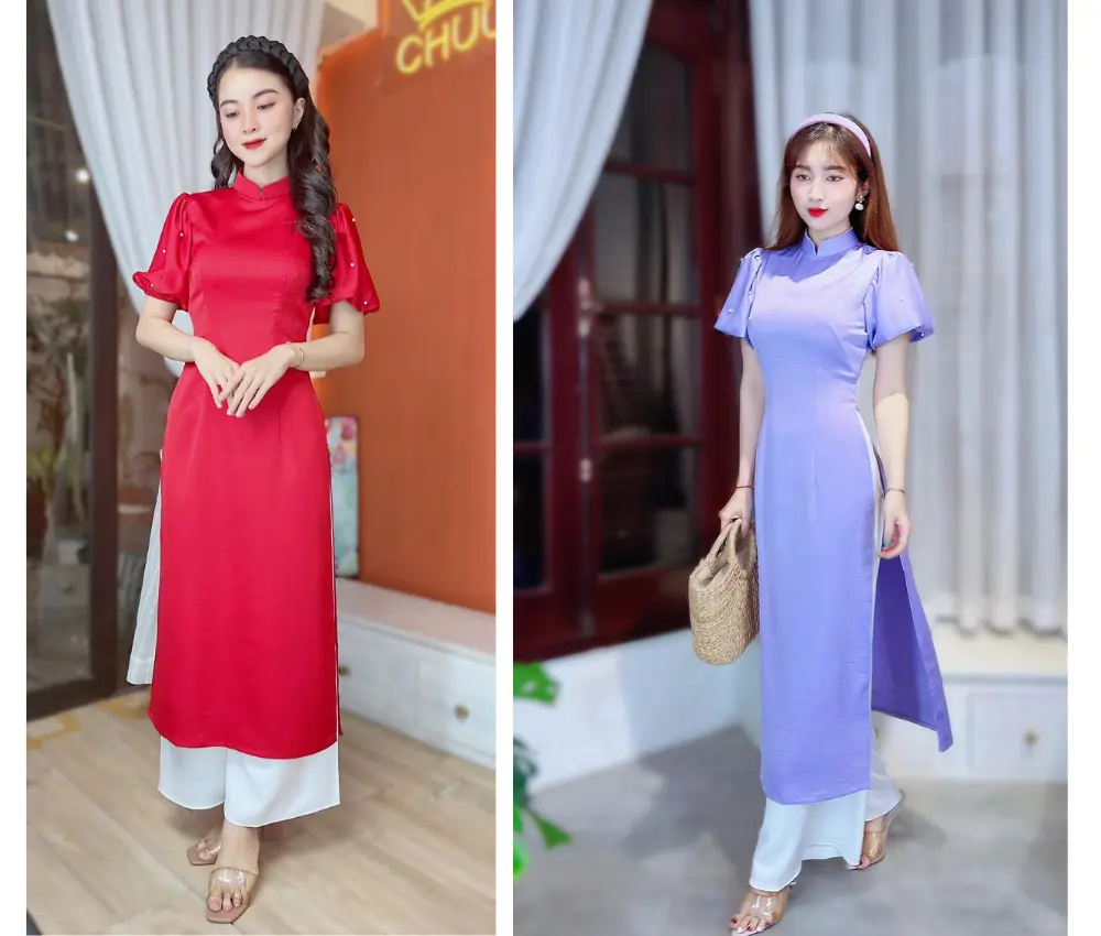Áo dài tay bồng