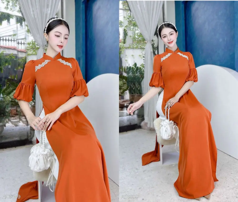 Áo dài tay phồng giáo viên