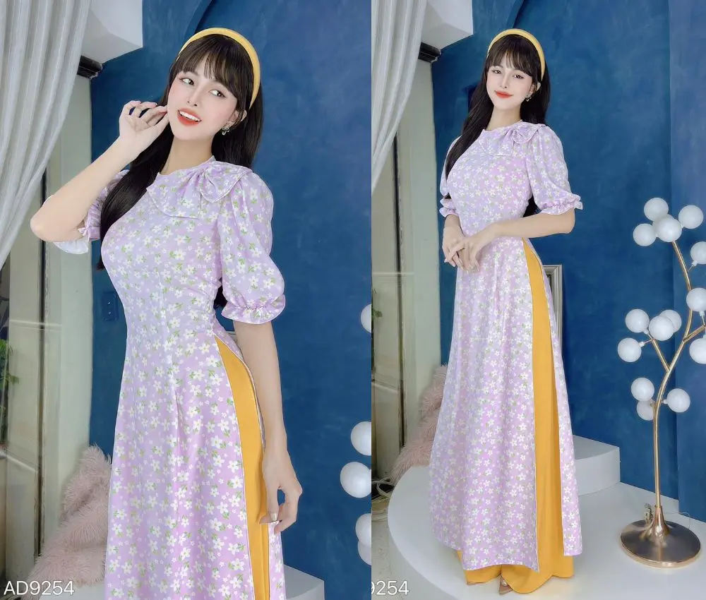 Áo dài tay phồng giáo viên