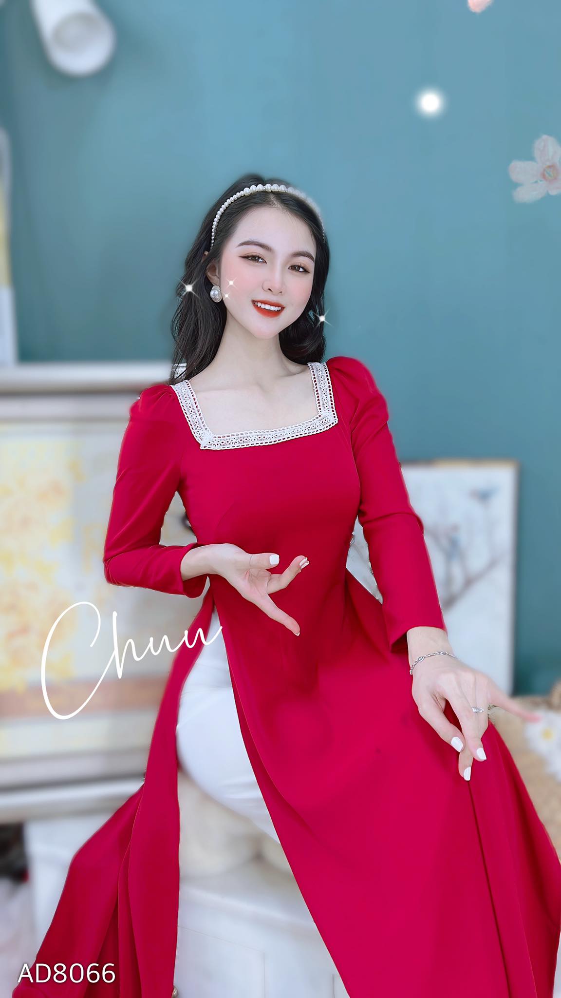 Top 40 mẫu áo dài màu đỏ đẹp, quý phái 2018 | Cho thuê áo dài