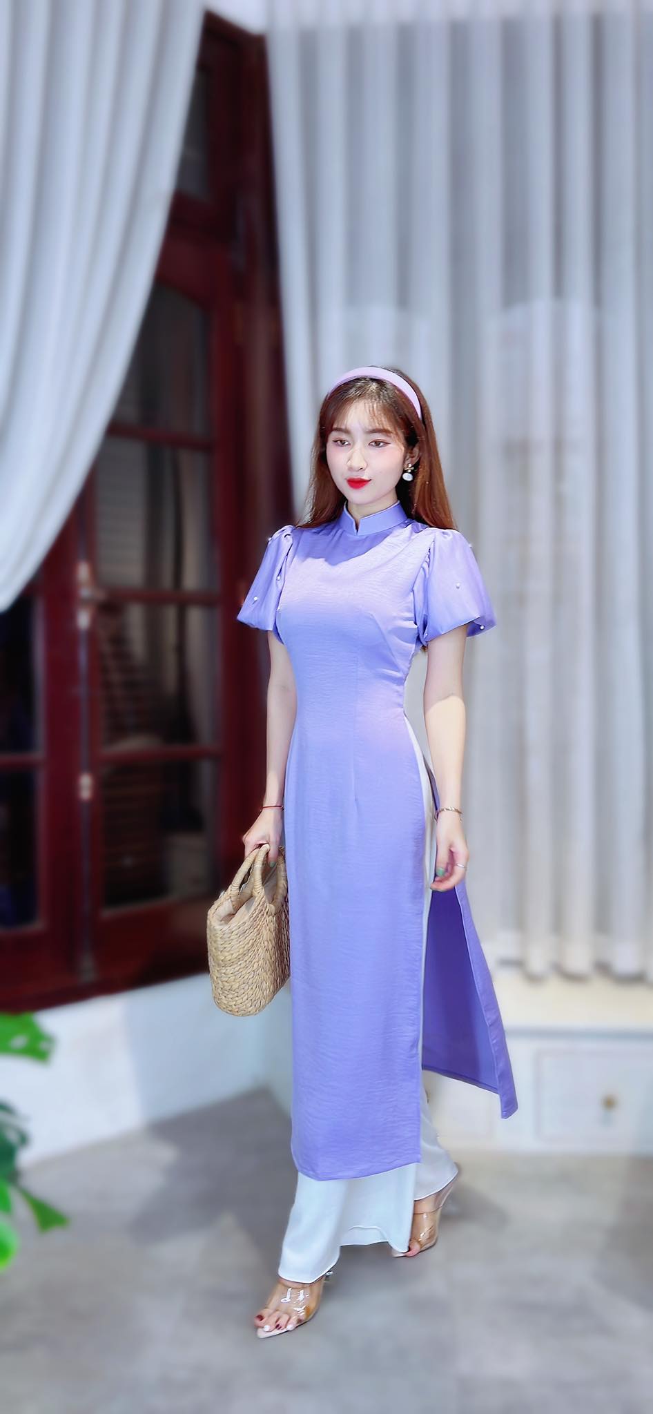 Rập giấy DC044 - Áo dài cách tân tay bồng mix váy | Shopee Việt Nam