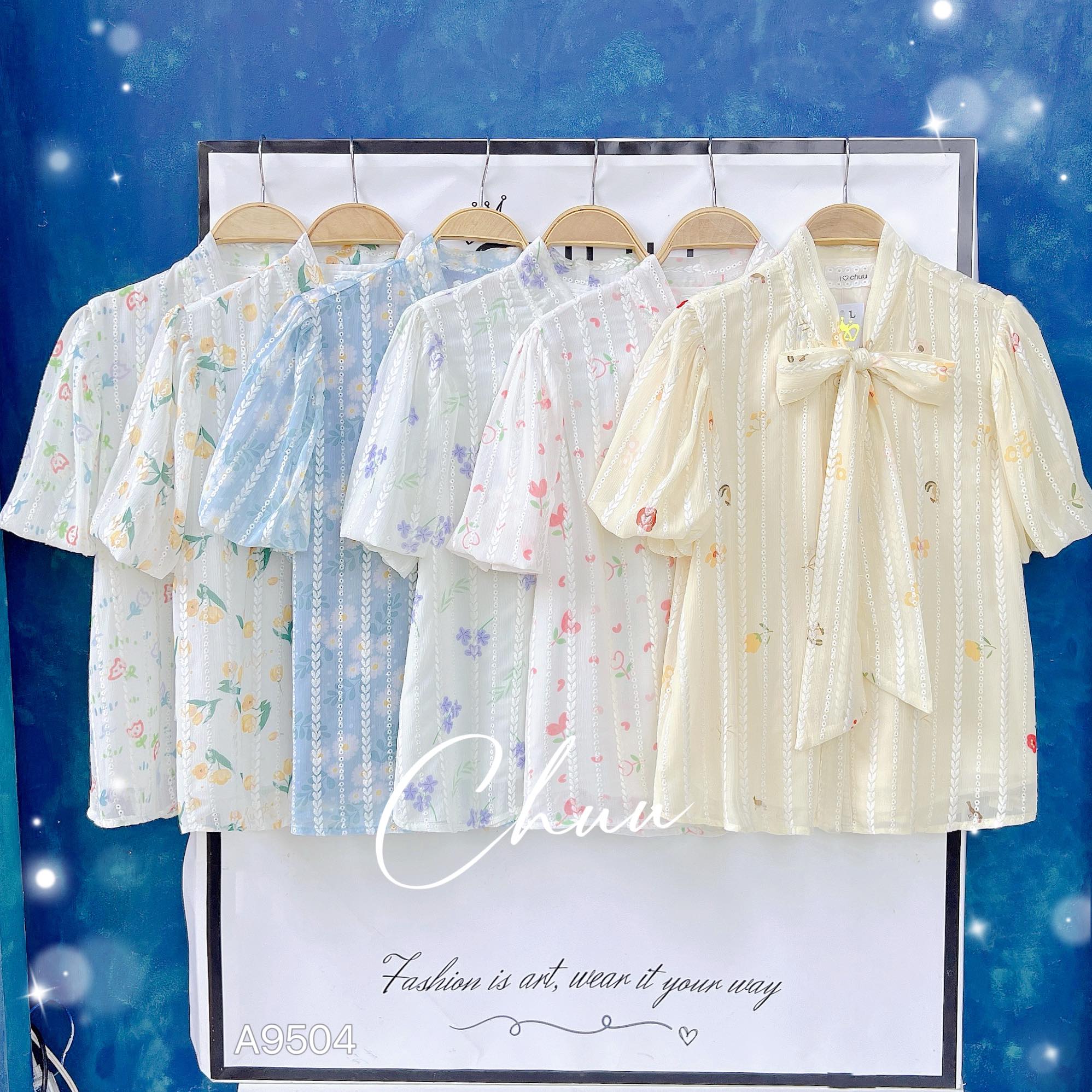 Áo Sơ Mi Thêu Lông Vũ A9504