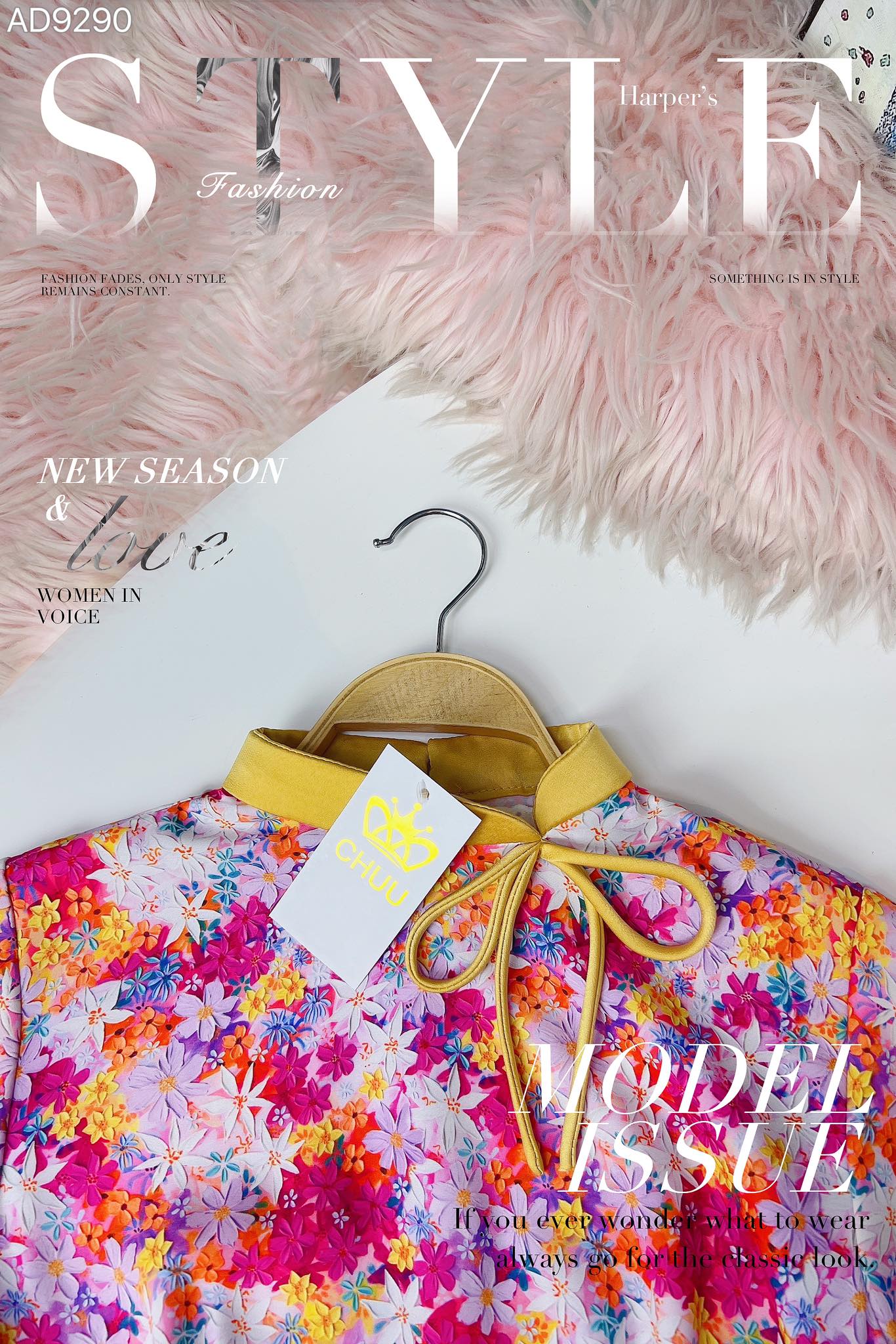 Áo Dài Tay Tầng Cổ Xéo AD9290