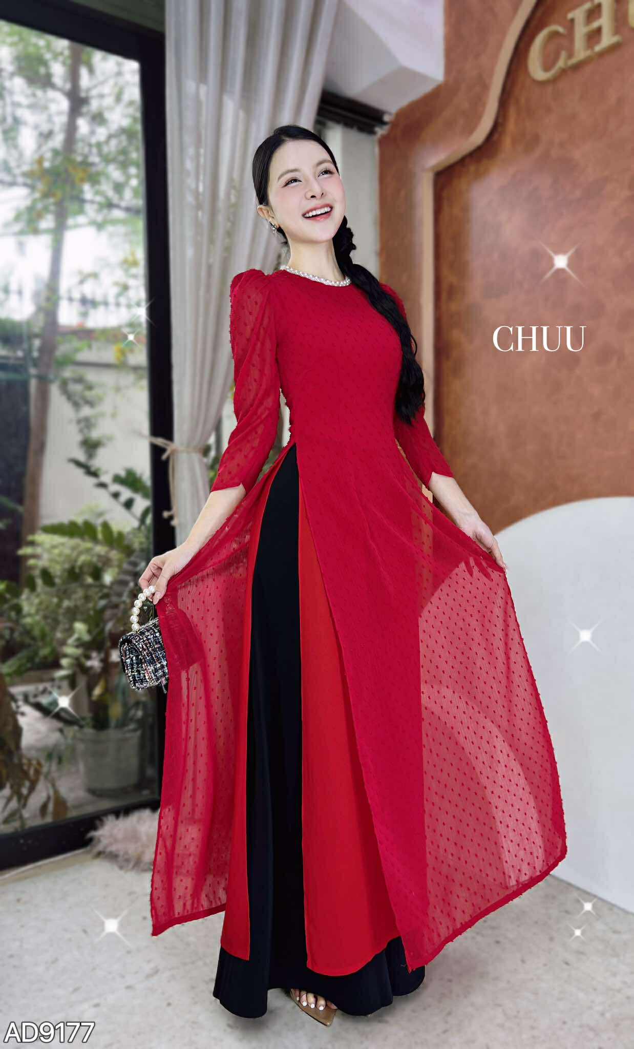 Áo Dài 4T Bông Tuyết Ngọc AD9177 (áo lẻ)