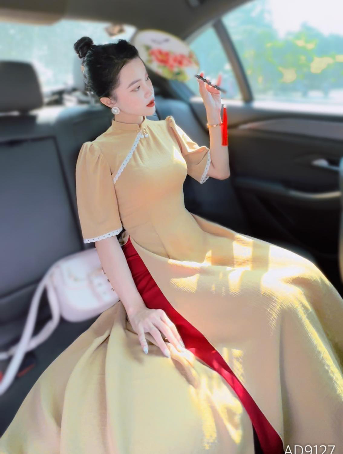 Áo Dài Vân Dứa AD9127 (áo lẻ)