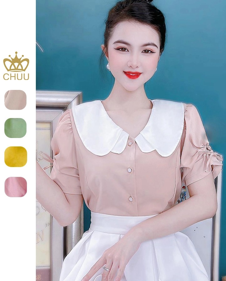 Áo Cổ Sen Tay Rút A8211