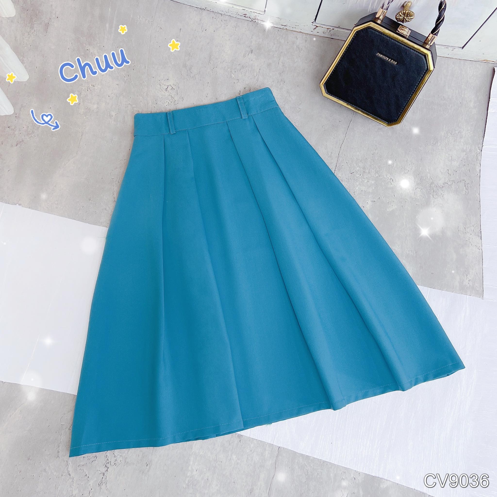 Chân váy chữ A - Màu xanh tím than - Ladies | H&M VN