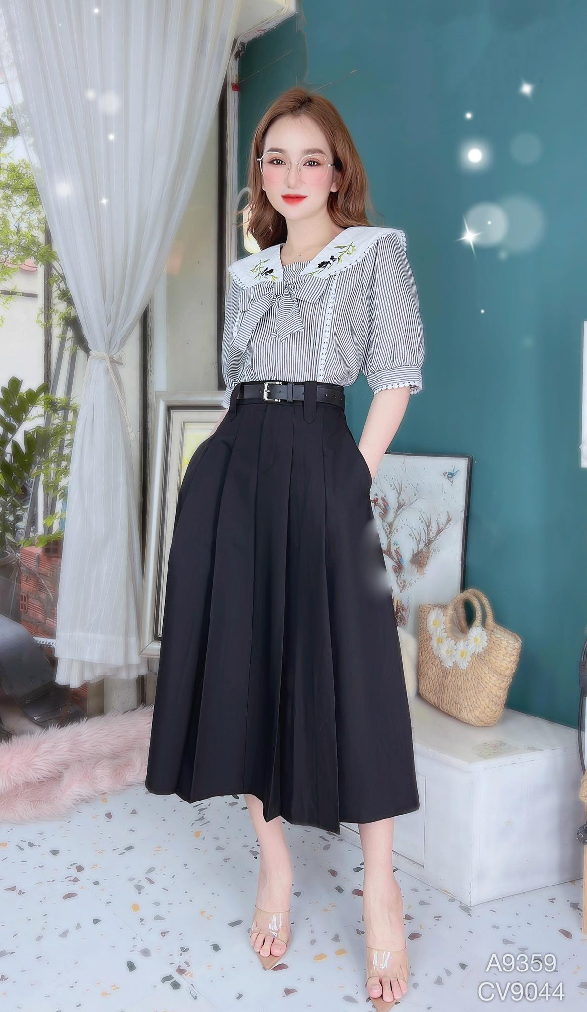 Chân váy công sở Chân váy dáng suông có dây nơ dài Mẫu mới 58cm - Min  Public Fashion | Lazada.vn