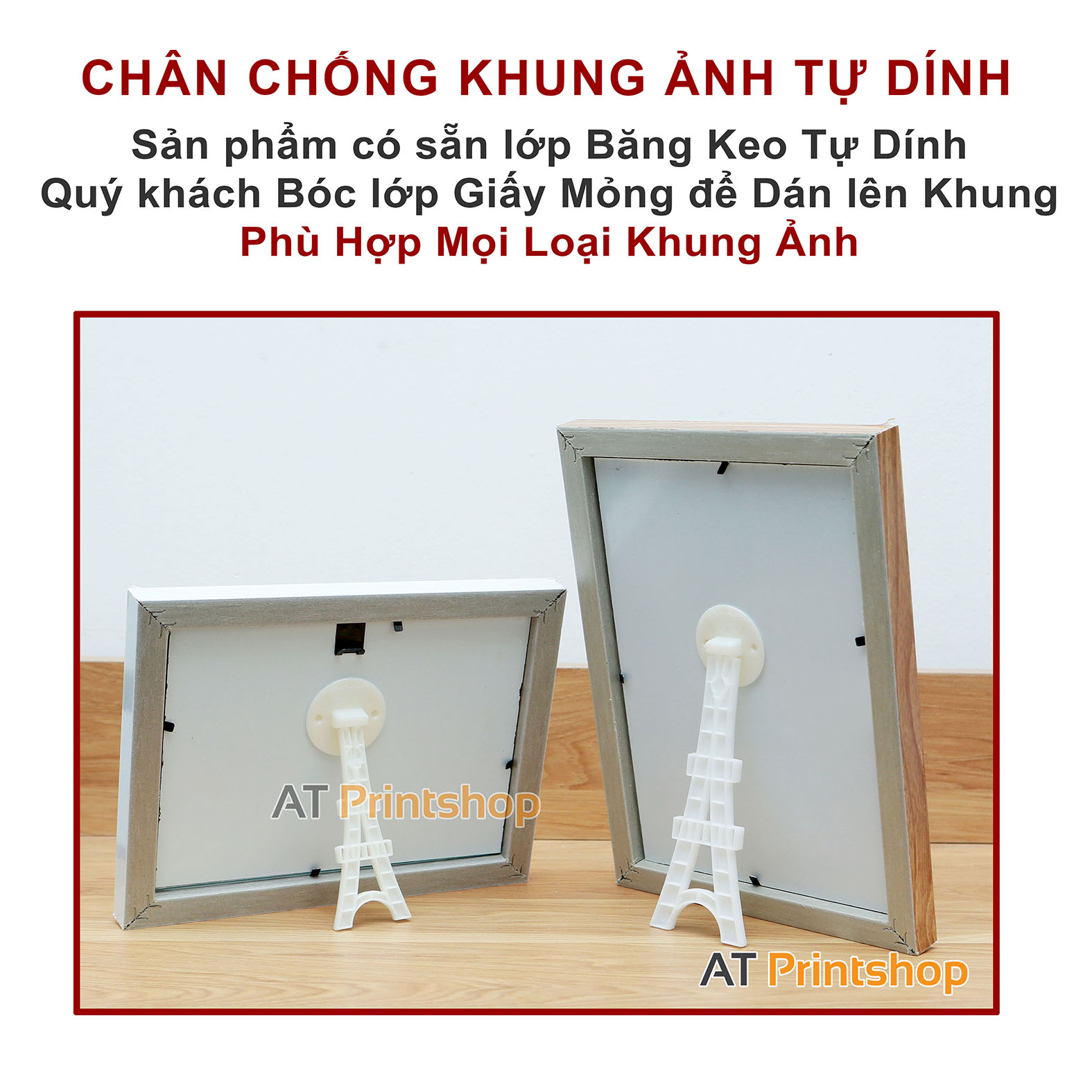 Chân Chống Khung Ảnh Tự Dính – Chân Đế Khung Ảnh Để Bàn