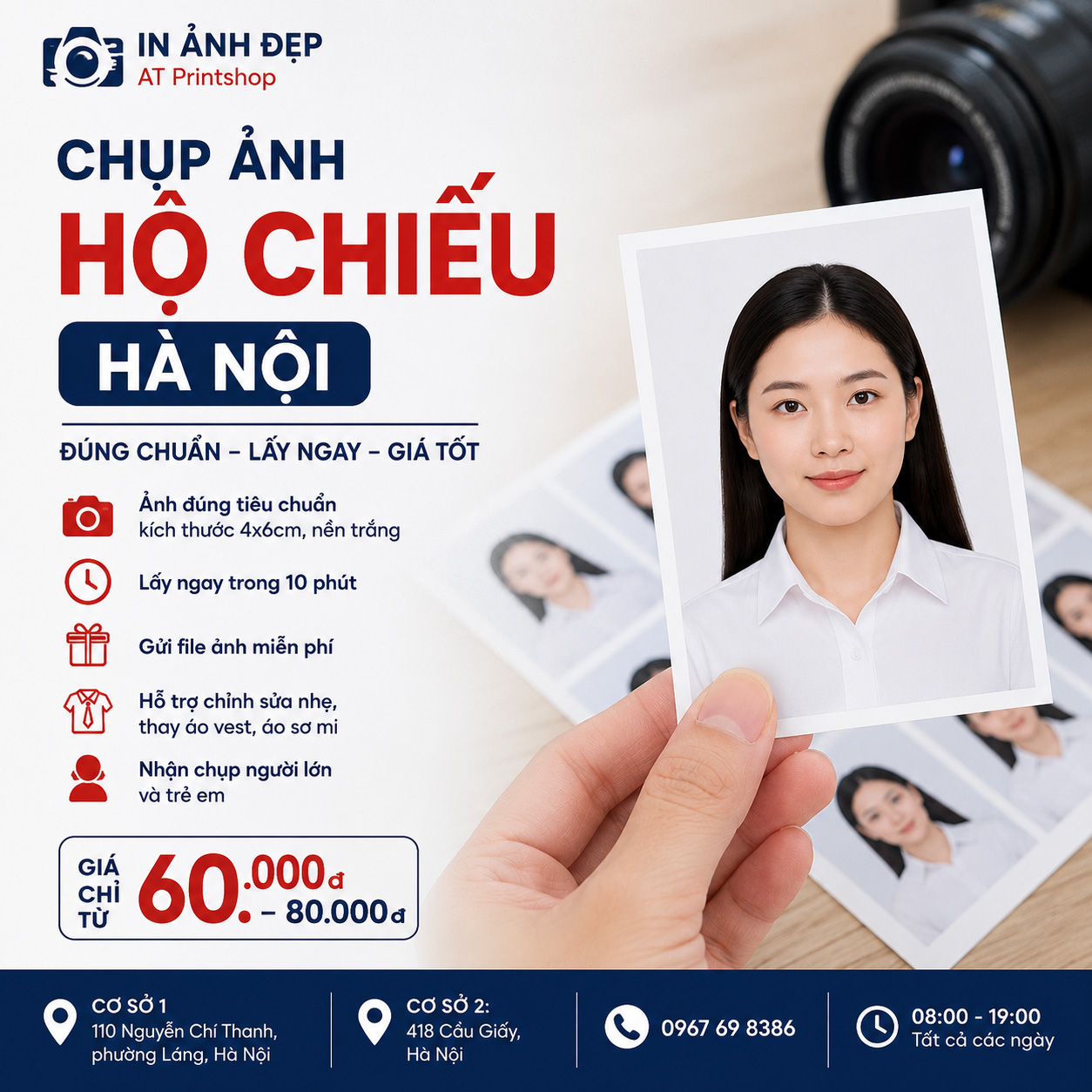 Chụp Ảnh Hộ Chiếu Hà Nội – Lấy Ngay Trong 10 Phút