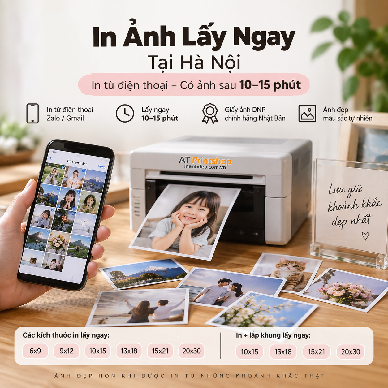 In Ảnh Lấy Ngay Tại Hà Nội – In Ảnh Từ Điện Thoại, Có Ảnh Sau 10–15 Phút