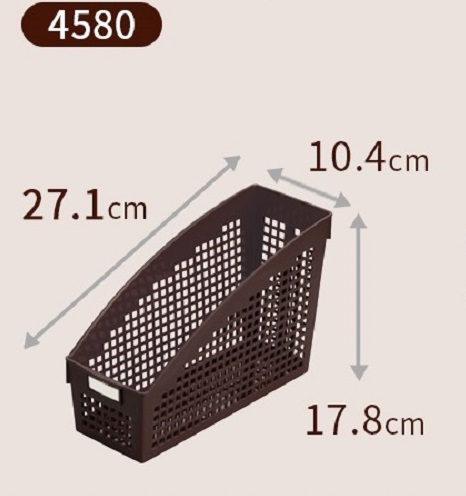 Giỏ đựng đồ đa năng Nhật Bản nhãn dán phân loại INOMATA đủ kích thước 4580 (NÂU) Đựng sách