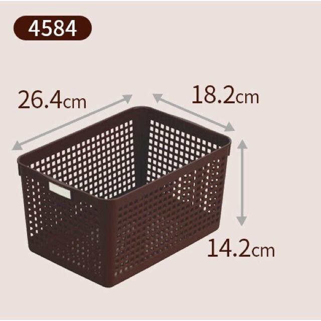 Giỏ đựng đồ đa năng Nhật Bản nhãn dán phân loại INOMATA đủ kích thước 4584 (NÂU)